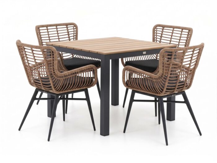 Intenso Furniture Intenso Asti/Fidenza 90cm dining tuinset 5-delig Laagste prijsgarantie!