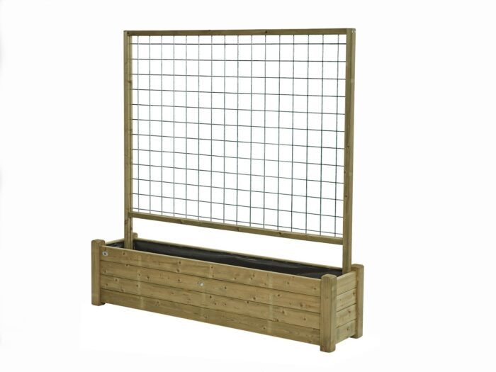 Talen buitenmeubelen Bloembak met rek 40×180 cm – groen