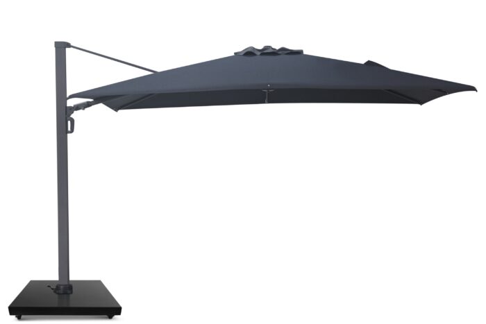 Camello Luna zweefparasol 2.6×3.5m Graphite (excl. voet) – Grijs-antraciet