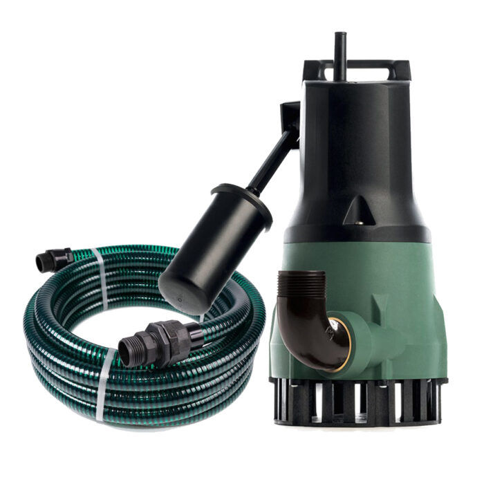 Dab FEKA 600 M-A met afvoerslang 7 meter – Groen/ zwart / RVS
