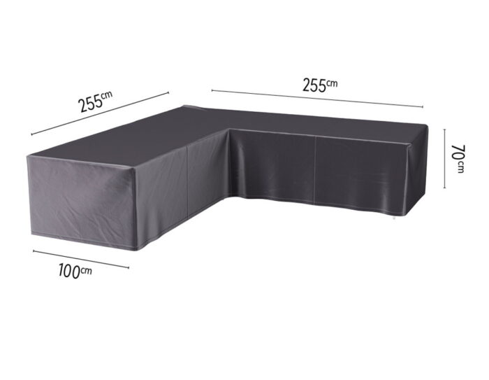Aerocover Hoes loungeset hoek 255 x 255 x 100 x 70 cm – grijs