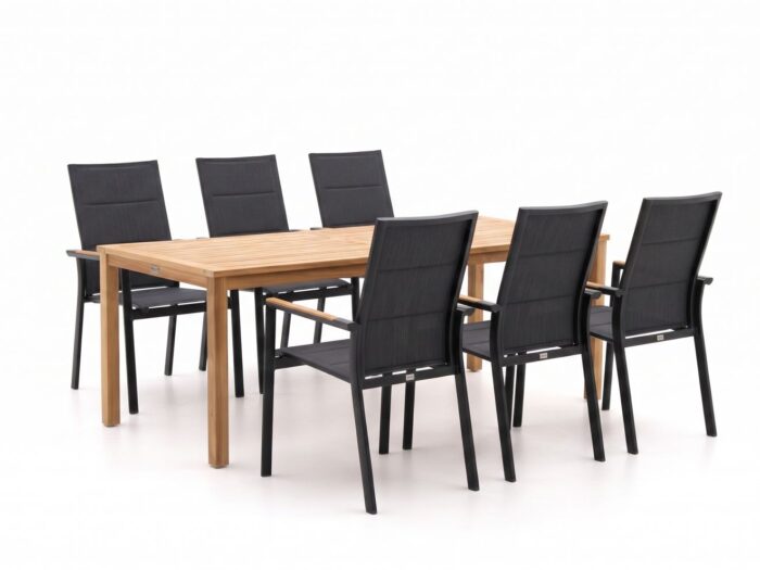 Bellagio tuinmeubelen Albinea/Liverpool 210cm dining tuinset 7-delig stapelbaar