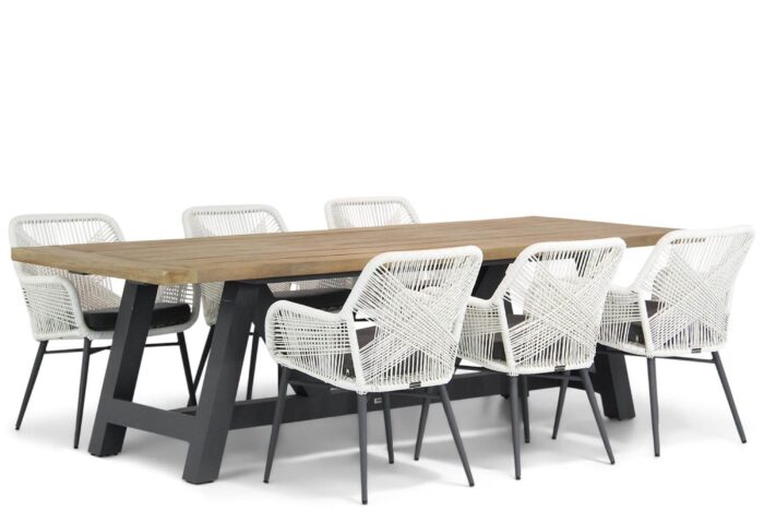 Lifestyle Garden Furniture Advance/Trente 260 cm dining tuinset 7-delig – Wit