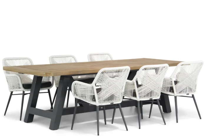 Lifestyle Garden Furniture Advance/Trente 260 cm dining tuinset 7-delig - Wit