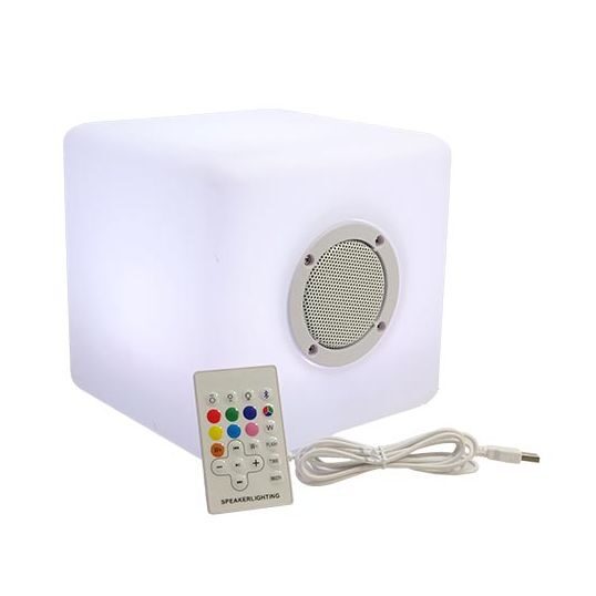 Own LED Muziek Box Verlichting Bluetooth 20×20 cm – wit
