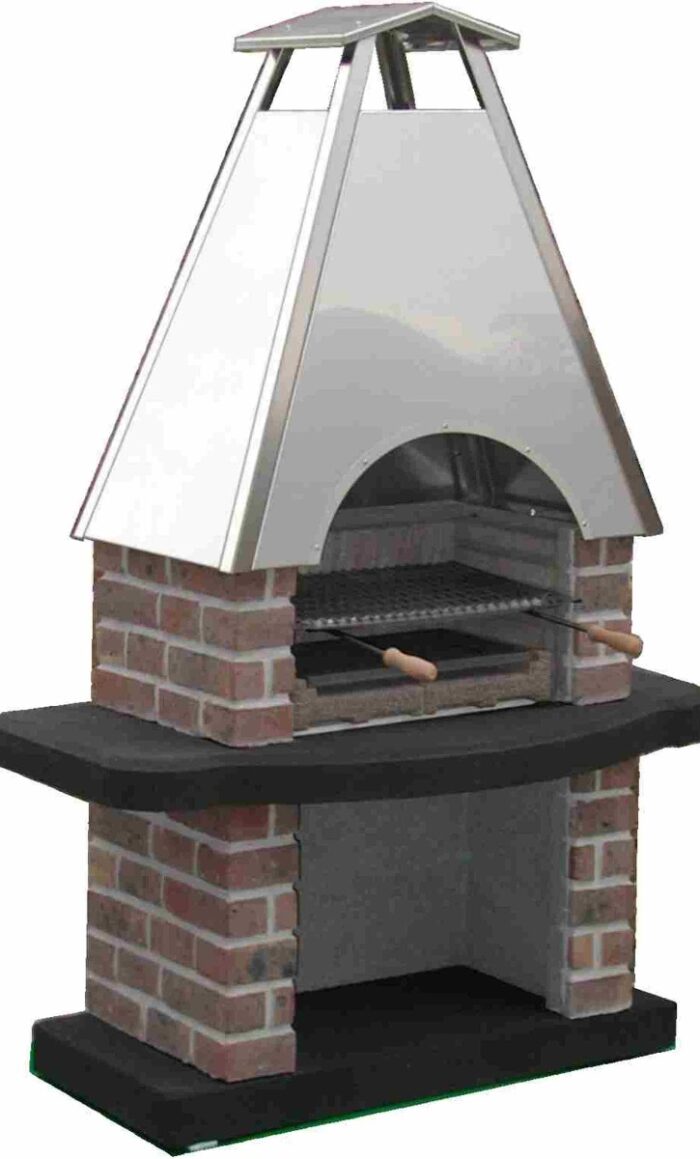 Barbecue beton houtskool bbq RVS Reina (185x120x65cm/400kg)
