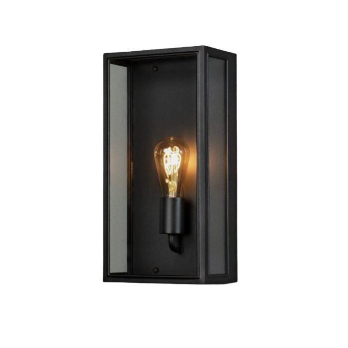 Konstsmide Wandlamp carpi e27 h40b20cm zwart
