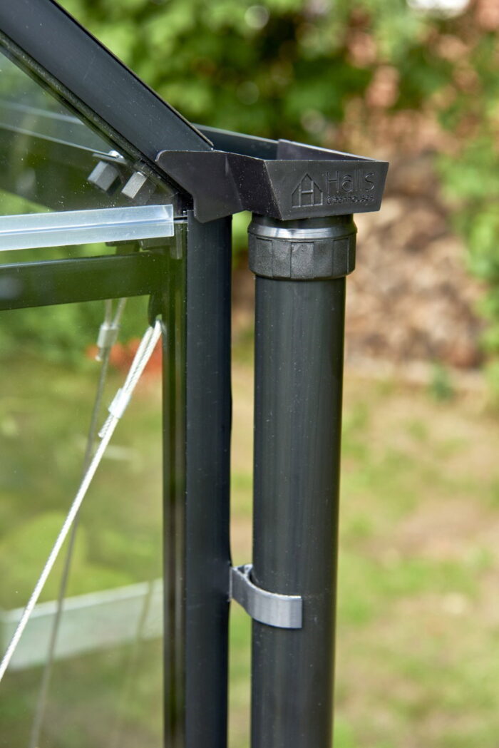 Royal well Regenpijpen Qube zwart met 2 gootzijden Halls