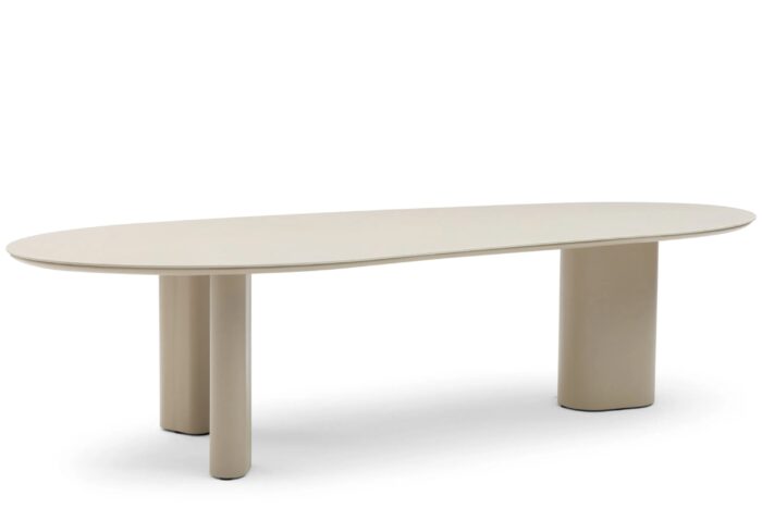 Coco Weave dining tuintafel 300 x 120 cm – Taupe-naturel-bruin