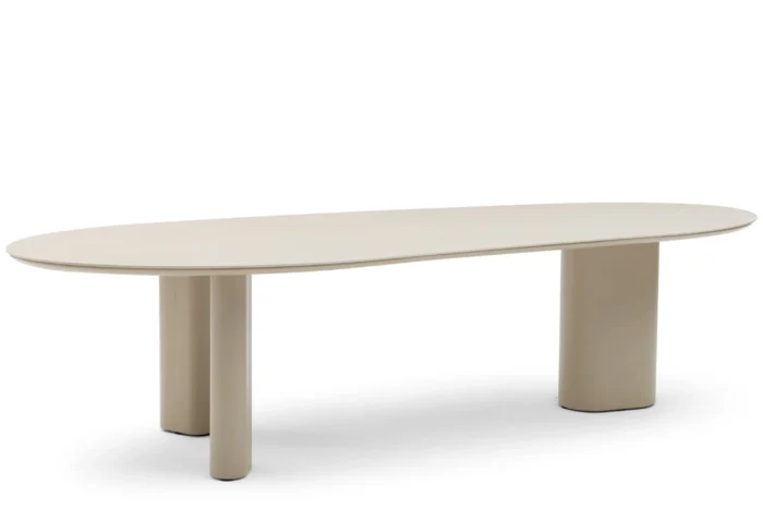 Coco Weave dining tuintafel 300 x 120 cm - Taupe-naturel-bruin