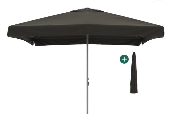 Shadowline Bonaire parasol 350x350cm Laagste prijsgarantie! – Zwart