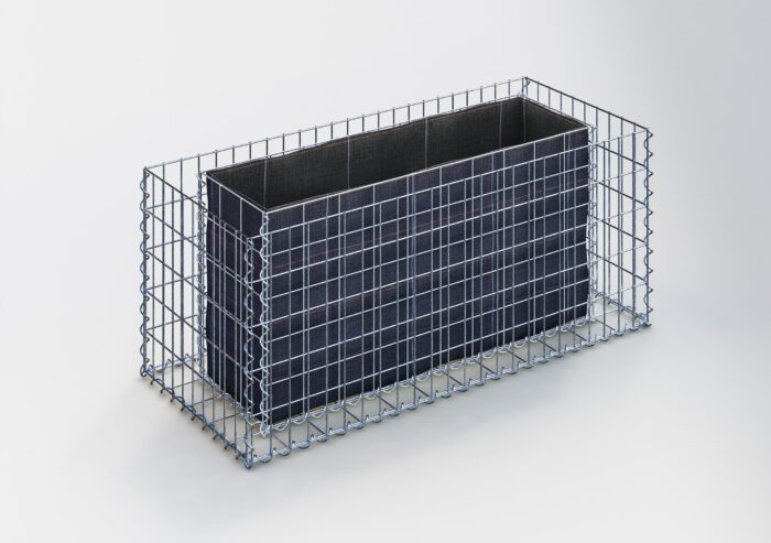 Gabiona Deutschland Verhoogd bed vierkant 120 cm x 50 cm x 50 cm (L x H x D), maaswijdte 5 x 10 cm, wanddikte 10 cm