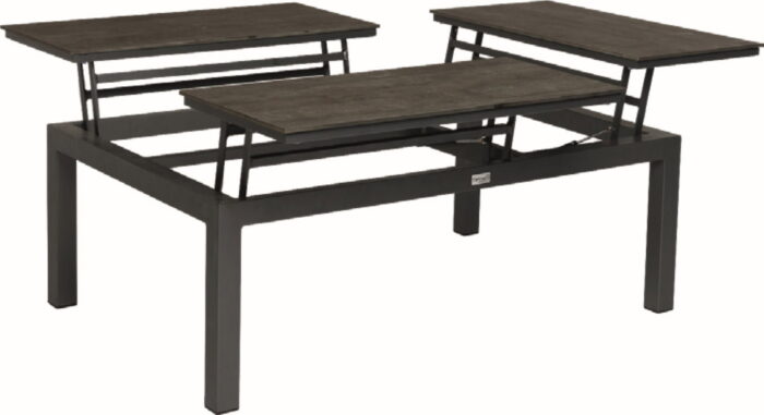 Tierra outdoor Flip-up Tafel HPL Top 79 x 120 cm – zwart