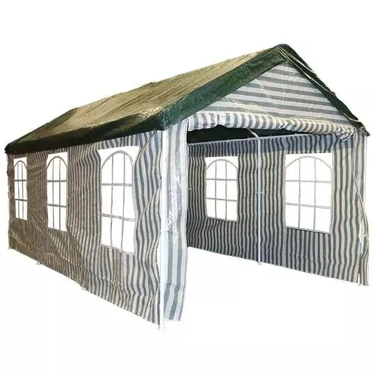 Buitengewoon de boet Partytent 300x600 cm Groen/Wit - tweekleurig