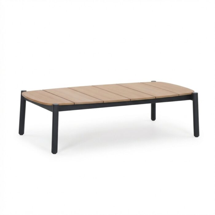 BUITEN living Florence loungetafel | aluminium + polywood | antraciet | 135x65cm