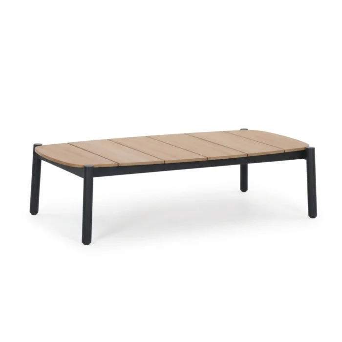 BUITEN living Florence loungetafel | aluminium + polywood | antraciet | 135x65cm