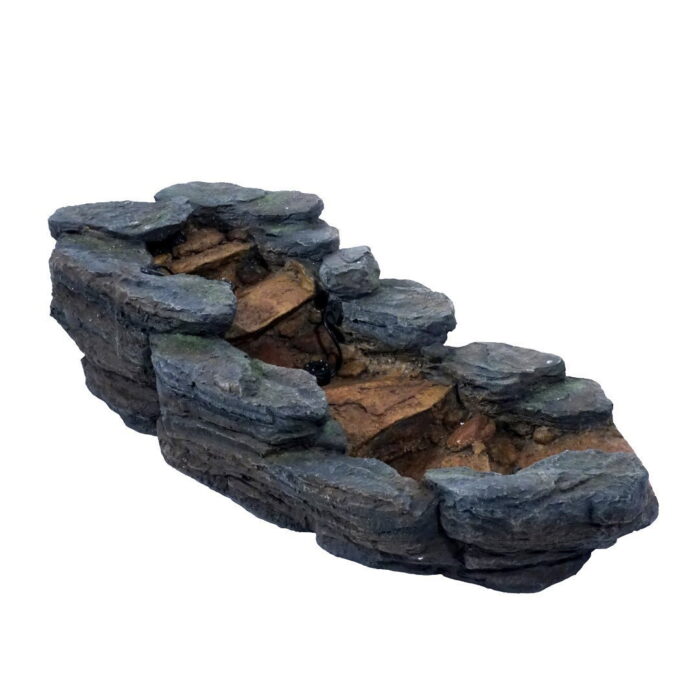Ubbink Cazorla bocht links waterval H29 x 74 x 34 cm vijver – grijs