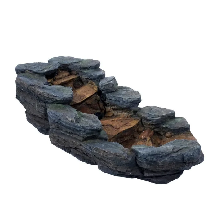 Ubbink Cazorla bocht links waterval H29 x 74 x 34 cm vijver - grijs