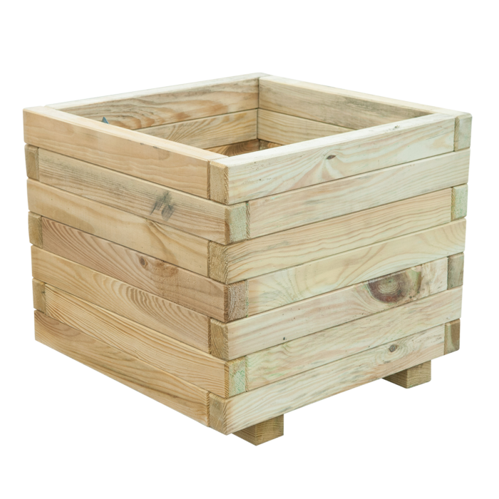 Bloembak plantenbak hout vierkant grenen 40x35x40cm