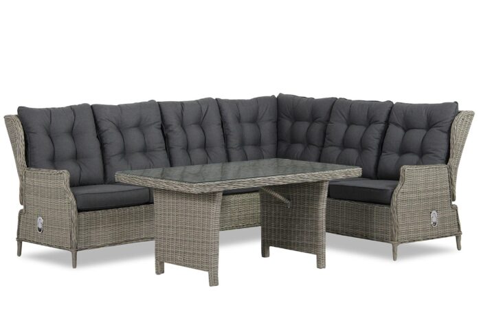 Garden Collections New Castle dining loungeset 5-delig – Grijs-antraciet