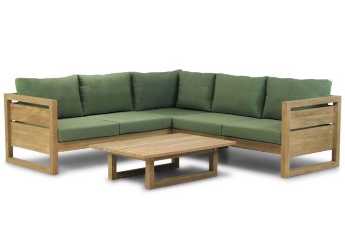 Garden Collections Richmond/Manchester 120 cm hoek loungeset 4-delig – Old teak greywash
