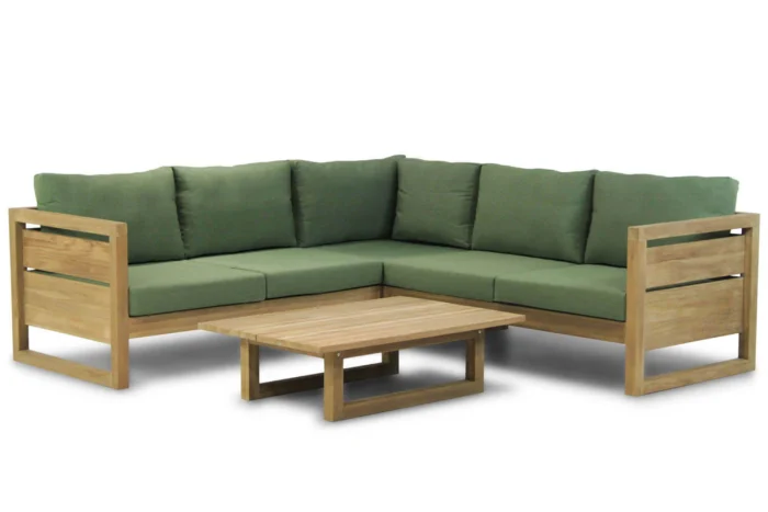 Garden Collections Richmond/Manchester 120 cm hoek loungeset 4-delig - Old teak greywash