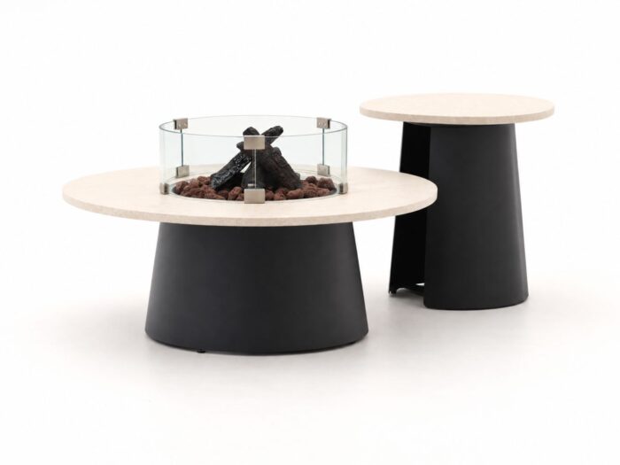 Cosidune lounge vuurtafelset ø 100cm (h: 40cm)/ø 55cm (h: 55cm)