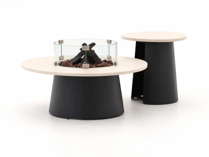 Cosidune lounge vuurtafelset ø 100cm (h: 40cm)/ø 55cm (h: 55cm)