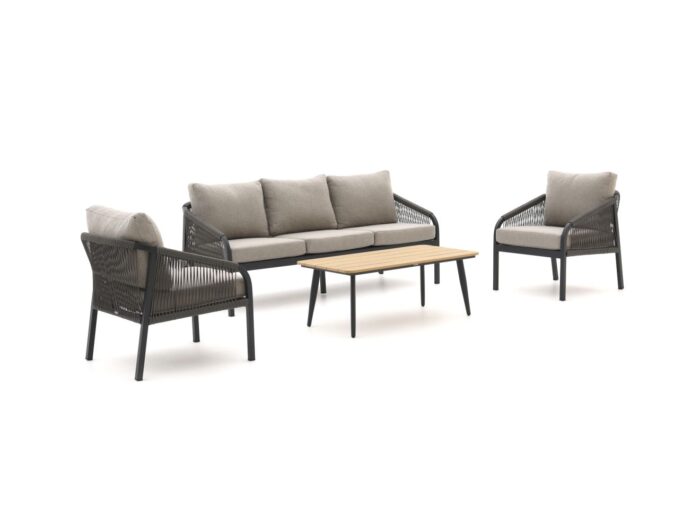 Manifesto Furniture Manifesto Copparo stoel-bank loungeset 4-delig Laagste prijsgarantie! – Grijs