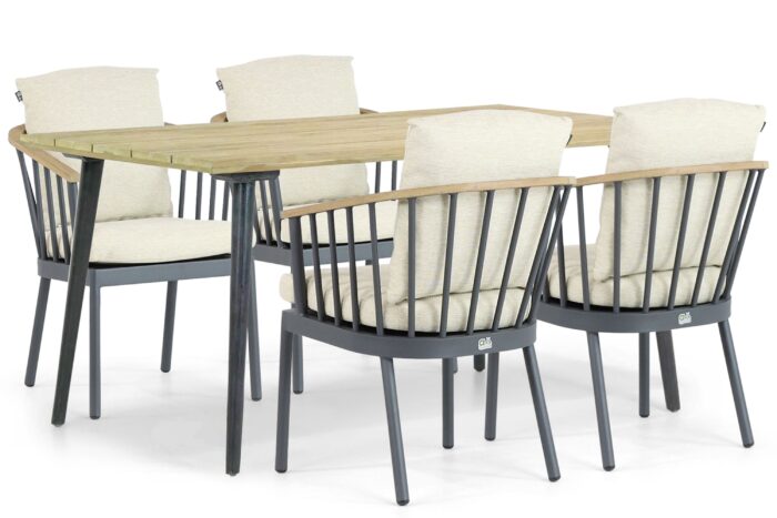 Apple Bee Condor/Montana 180 cm dining tuinset 5-delig – Grijs-antraciet