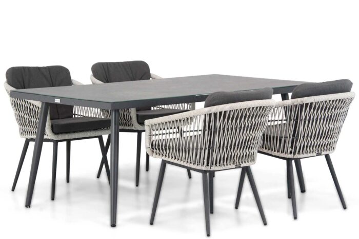 Lifestyle Garden Furniture Western/Sophia 180 cm dining tuinset 5-delig – Wit
