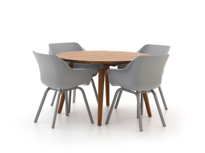 Hartman tuinmeubelen Sophie Element/Studio Ø120cm dining tuinset 5-delig – Bruin