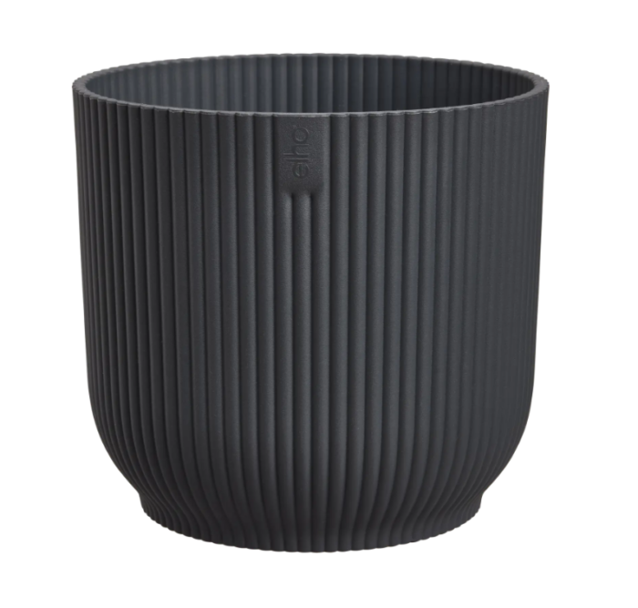 Elho Vibes fold rond 22 cm antraciet bloempot – grijs