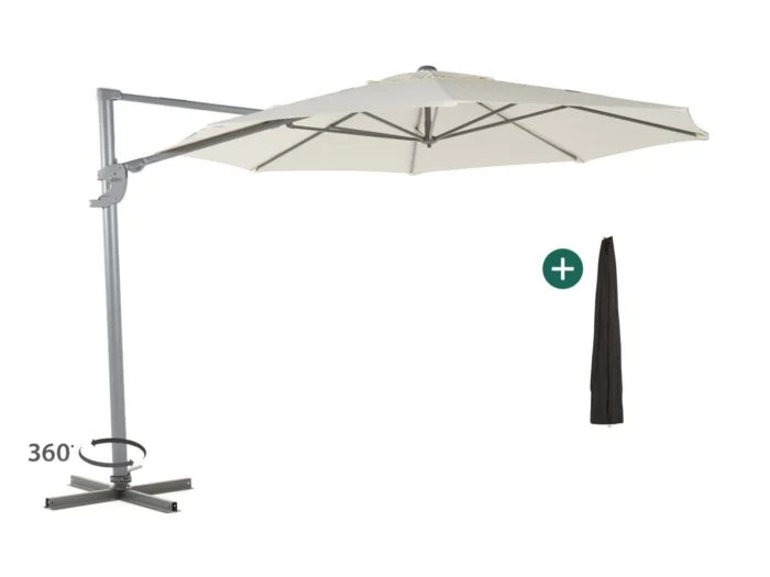 Shadowline Francisco zweefparasol ø 330cm - Wit