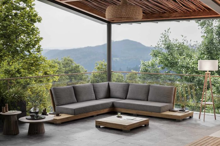 Lifestyle Garden Furniture Hilton hoek loungeset 4-delig – Old teak greywash