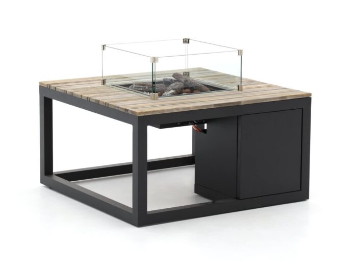 Cosiraw lounge vuurtafel 100x100x55cm Laagste prijsgarantie! – Grijs