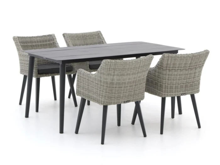 Manifesto Furniture Matese/Sora 160cm dining tuinset 5-delig - Grijs