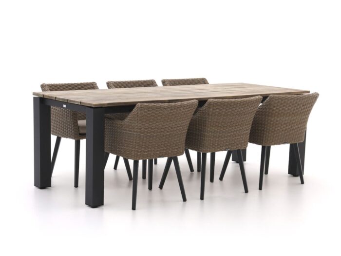 Manifesto Furniture Matese/Lagundo 230cm dining tuinset 7-delig – Bruin