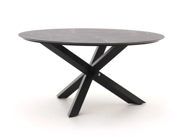Bellagio tuinmeubelen Lodola dining tuintafel ø 150cm - Zwart