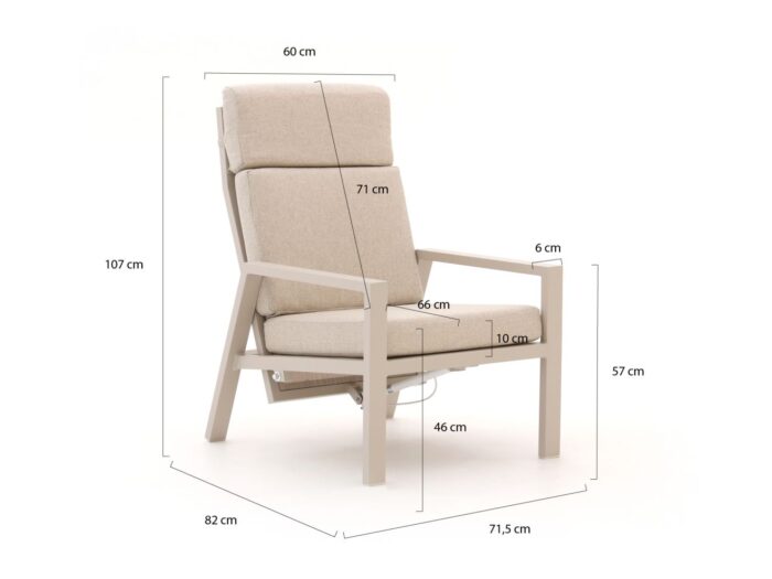 Manifesto Furniture Manifesto Alzano lounge tuinstoel verstelbaar Laagste prijsgarantie! – Taupe