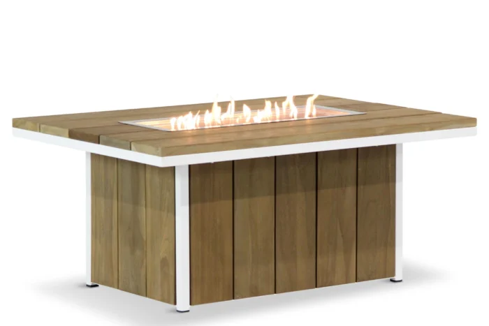 Lifestyle Garden Furniture Seaside lounge vuurtafel 120 x 80 cm wit