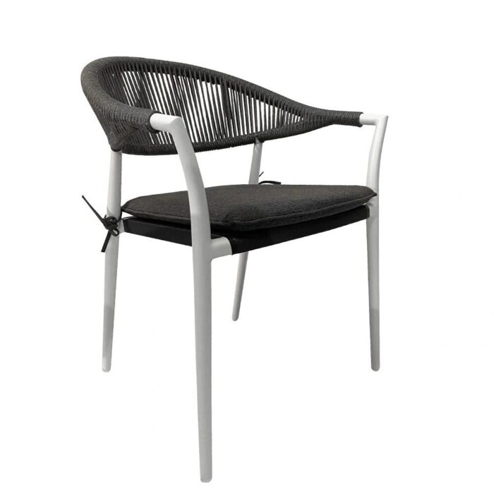 Own Casino Diningstoel Tweed/Wit – grijs