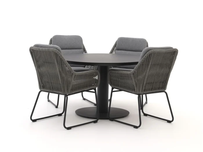 Intenso Furniture Isorella/La Fonte ø 120cm dining tuinset 5-delig - Grijs
