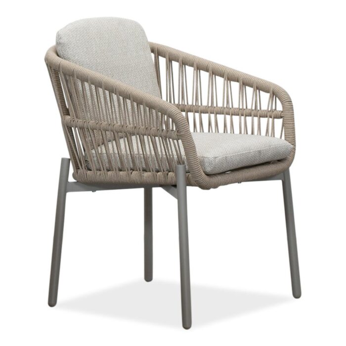 LUX outdoor living Rico dining tuinstoel | aluminium + touw | zand