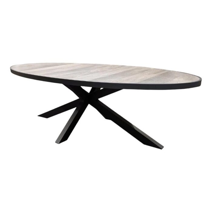 Buitengewoon de boet Altos Tuintafel Ovaal Antraciet 240×116 cm
