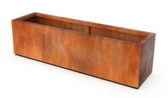 Geroba Artesa Rechthoekige plantenbakken Cortenstaal 1200 x 400 x 400 mm – oranje