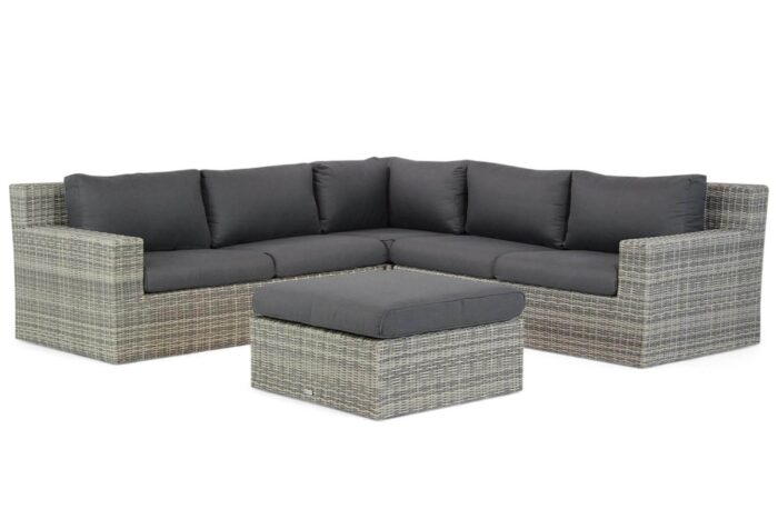 Garden Collections Amico hoek loungeset 4-delig – Grijs-antraciet