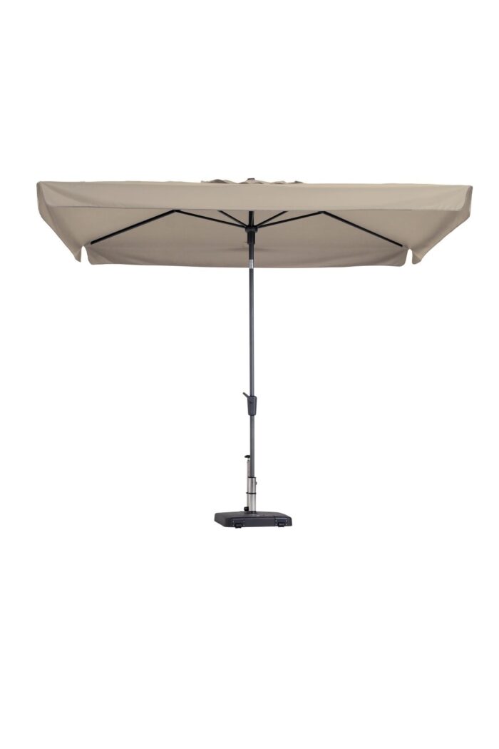 Madison Stokparasol Delos luxe 200×300 cm Polyester ecru zonwering – bruin