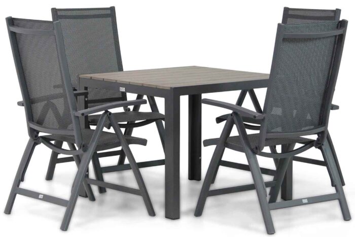 Presto Vasto/Young 92 cm dining tuinset 5-delig – Grijs-antraciet
