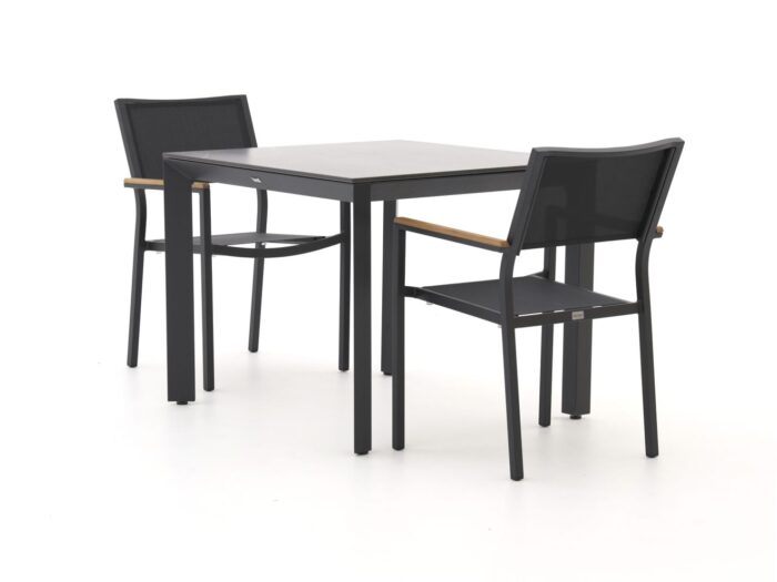 Bellagio tuinmeubelen Bellagio Roma/Sestino 90cm dining tuinset 3-delig stapelbaar Laagste prijsgarantie! – Zwart
